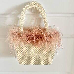 Loeffler Randall Mina Mini Beaded Feather Tote